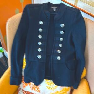 Military inspired black blazer/ jacket  size M. ALL BUTTONS are intact